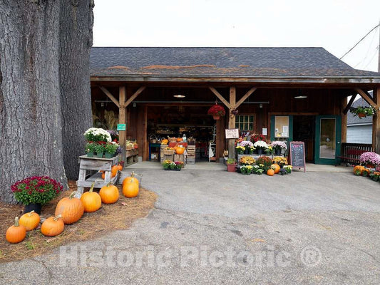 Photo- Farm Market All Decked Out for Fall in Moultonborough, New Hampshire 1 Fine Art Photo Reproduction