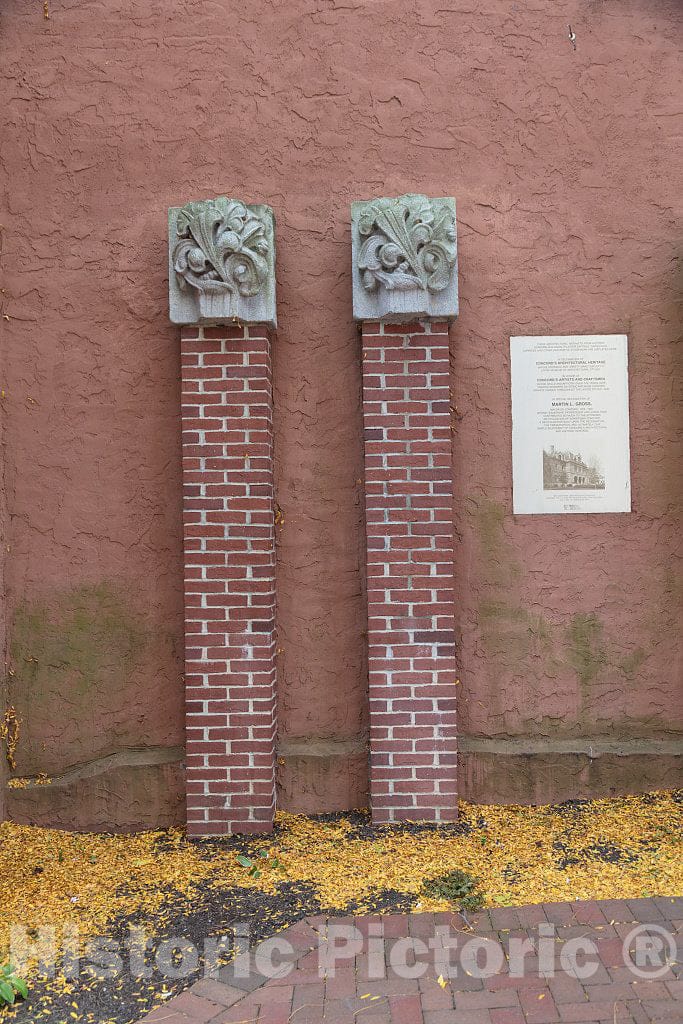 Photo - These Two artificacs, Mounted Across The Street from The New Hampshire State Capitol in Concord- Fine Art Photo Reporduction