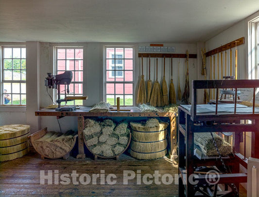 Photo - Workshop Where Shaker Brooms are Made Canterbury Shaker Village in Canterbury, New Hampshire- Fine Art Photo Reporduction