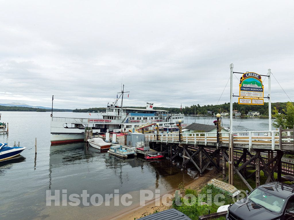 Photo - The Cruise Ship Mount Washington, docked on Lake Winnipesaukee in Weirs Beach, New Hampshire- Fine Art Photo Reporduction
