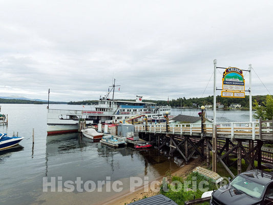 Photo - The Cruise Ship Mount Washington, docked on Lake Winnipesaukee in Weirs Beach, New Hampshire- Fine Art Photo Reporduction