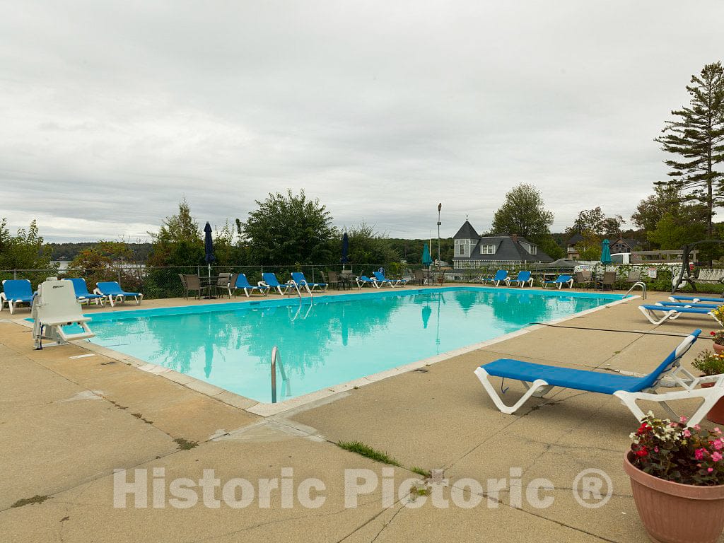 Photo - Swimming Pool in The Resort Area of Weirs Beach, New Hampshire- Fine Art Photo Reporduction