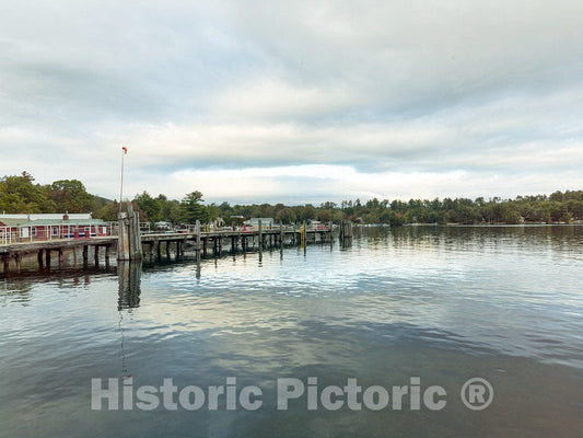 Photo - Pier on Lake Winnipesaukee in Weirs Beach, New Hampshire- Fine Art Photo Reporduction