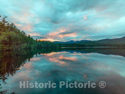 Photo - Sunset Over Chocoura Lake in Tamworth, New Hampshire- Fine Art Photo Reporduction