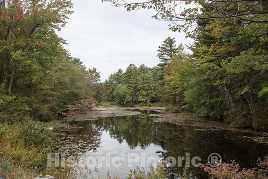 Photo - View of a Wide spot in The Chocorua River in The unincorporated Community of Chocorua, Part of Tamworth, New Hampshire- Fine Art Photo Reporduction