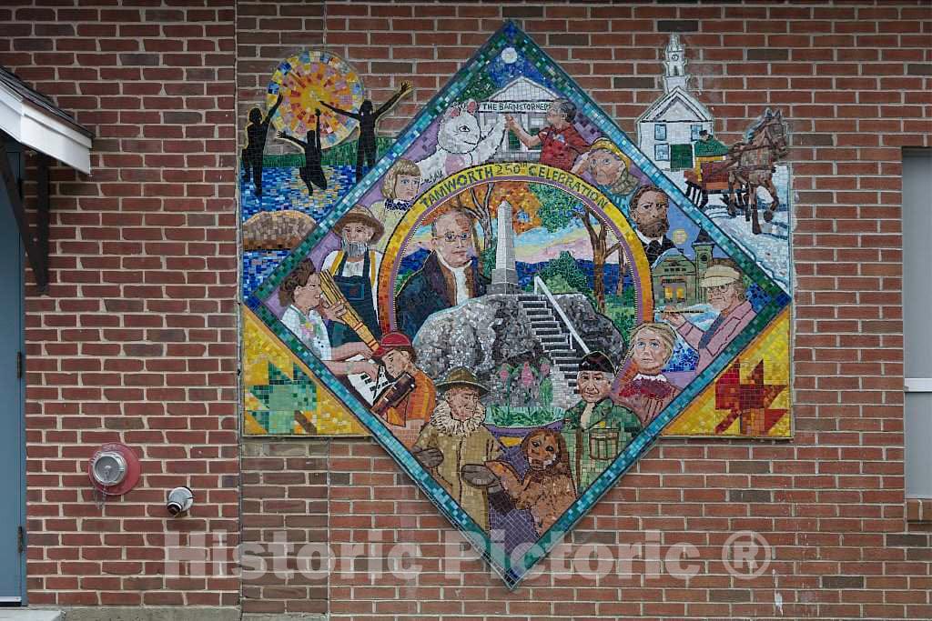 Photo- Mosaic on an Exterior Wall of The Kenneth A. Brett School in Tamworth, New Hampshire 2 Fine Art Photo Reproduction