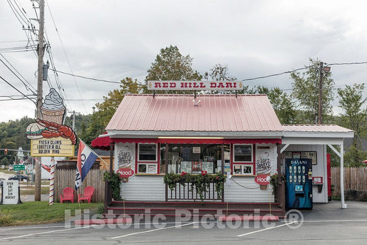 Photo - A Most Eclectic Dairy (or Dari as This Proprietor Spells it) Stand in Moultonborough, New Hampshire- Fine Art Photo Reporduction