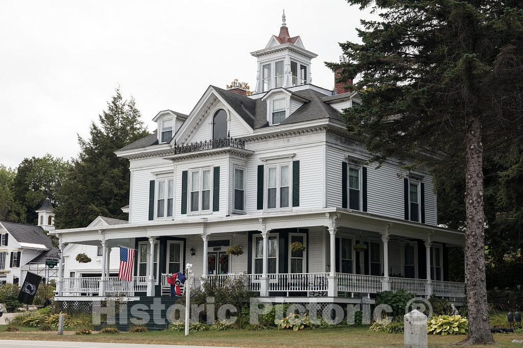 Photo- One of Several Victorian Style Homes and inns Overlooking The Promenade in Weirs Beach, New Hampshire 2 Fine Art Photo Reproduction