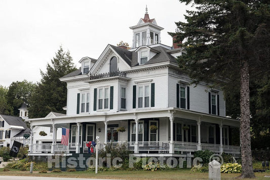 Photo- One of Several Victorian Style Homes and inns Overlooking The Promenade in Weirs Beach, New Hampshire 2 Fine Art Photo Reproduction
