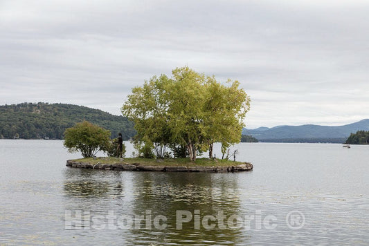 Photo- View of a Small Meredith Bay, Lake Winnipesaukee Island. Meredith, New Hampshire 2 Fine Art Photo Reproduction