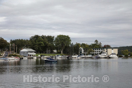 Photo - The Town Dock on Meredith Bay of Lake Winnipesaukee in Meredith, New Hampshire- Fine Art Photo Reporduction