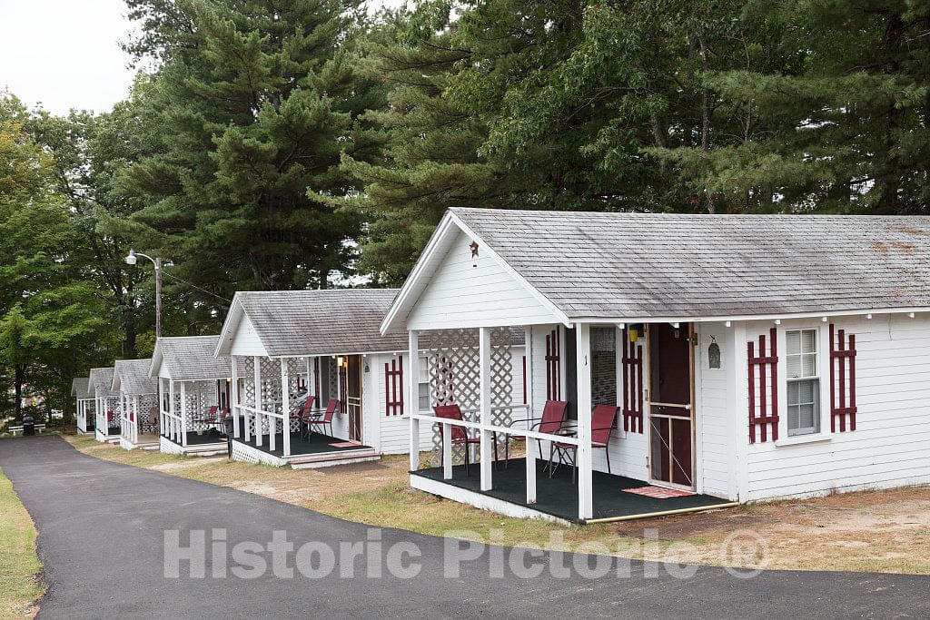 Photo- Tourist cottages at Weirs Beach amusement area in New Hampshire 2 Fine Art Photo Reproduction