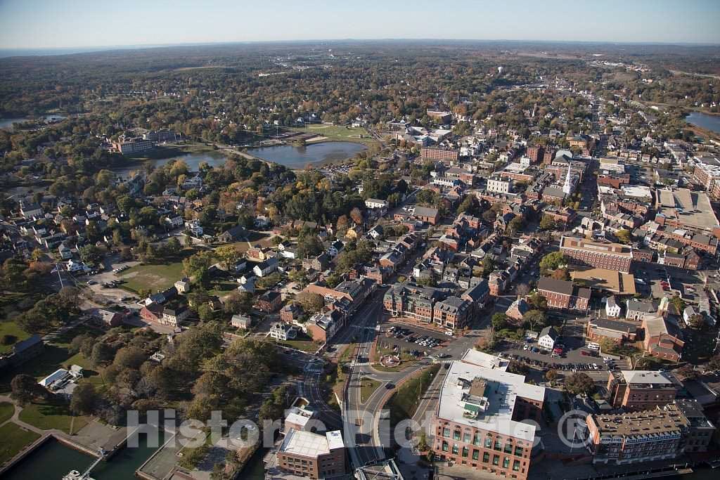 Photo- Aerial View of Downtown Portsmouth, New Hampshire 2 Fine Art Photo Reproduction