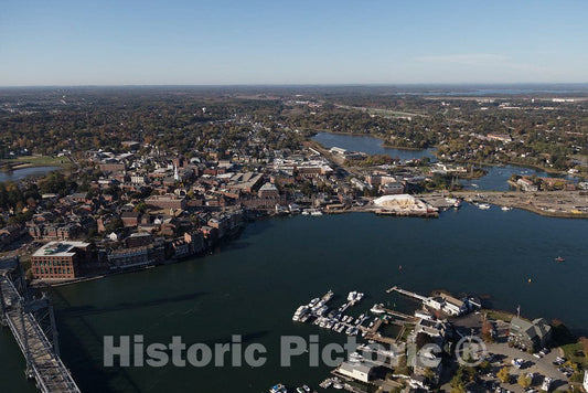 Photo - Aerial view of Portsmouth, New Hampshire, across the Piscataqua River- Fine Art Photo Reporduction