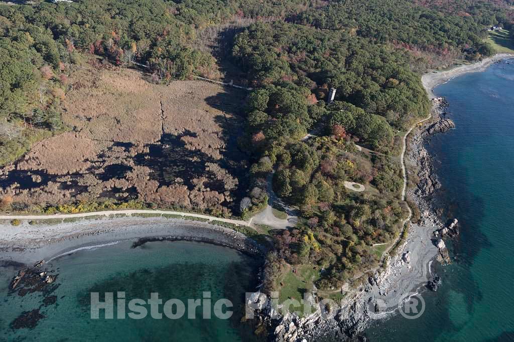 Photo- Aerial View of a Rugged Area bordering New Castle, New Hampshire, at The Mouth of The Piscataqua River 2 Fine Art Photo Reproduction