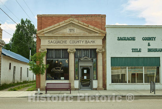 Photo - Old bank building in Saguache, Colorado- Fine Art Photo Reporduction