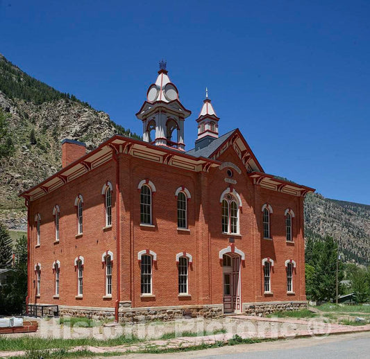 Photo- Possibly The Oldest Brick School Building in Colorado, The 1874 Georgetown School in Georgetown functioned as an Active School Until 1938 1 Fine Art Photo Reproduction