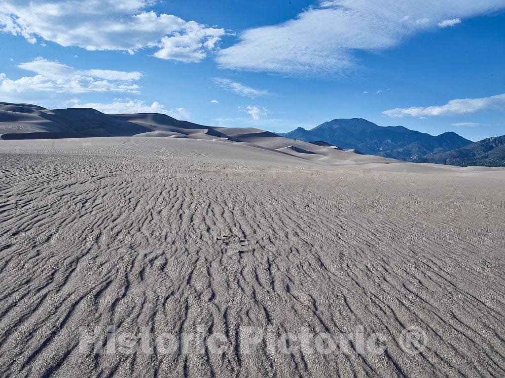 Photo- View from Right on top of The Tallest Dune in North America at Great Sand Dunes National Park & Preserve, in The San Luis Valley Near Alamosa, Colorado 1 Fine Art Photo