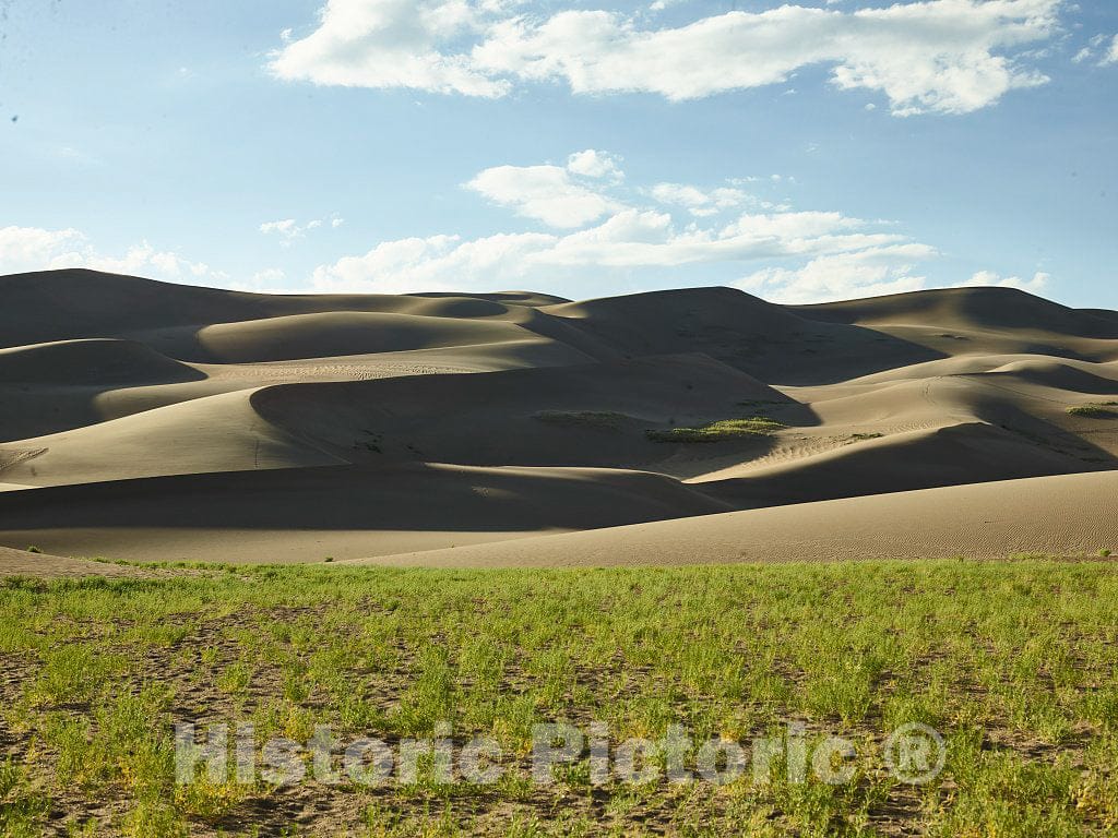 Photo - View of the tallest dune in North America at Great Sand Dunes National Park & Preserve, in the San Luis Valley near Alamosa, Colorado- Fine Art Photo Reporduction