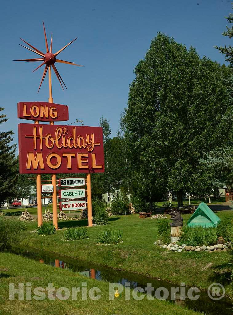 Photo - Perhaps The First Owner of The Long Holiday Motel in Gunnison, Colorado, was Doing Some Wishful Thinking When he Named his New Property- Fine Art Photo Reporduction
