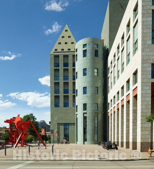 Photo- The Denver Public Library and Surrounding Cultural Complex in Downtown Denver, Colorado 1 Fine Art Photo Reproduction