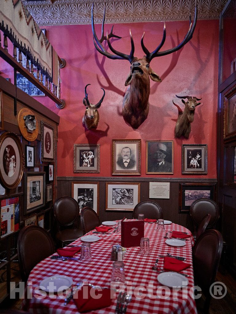 Photo- The Historic, Trophy Head-festooned, Buckhorn Exchange Restaurant, The Oldest Operating Restaurant as of 2016 in Denver, Colorado 2 Fine Art Photo Reproduction