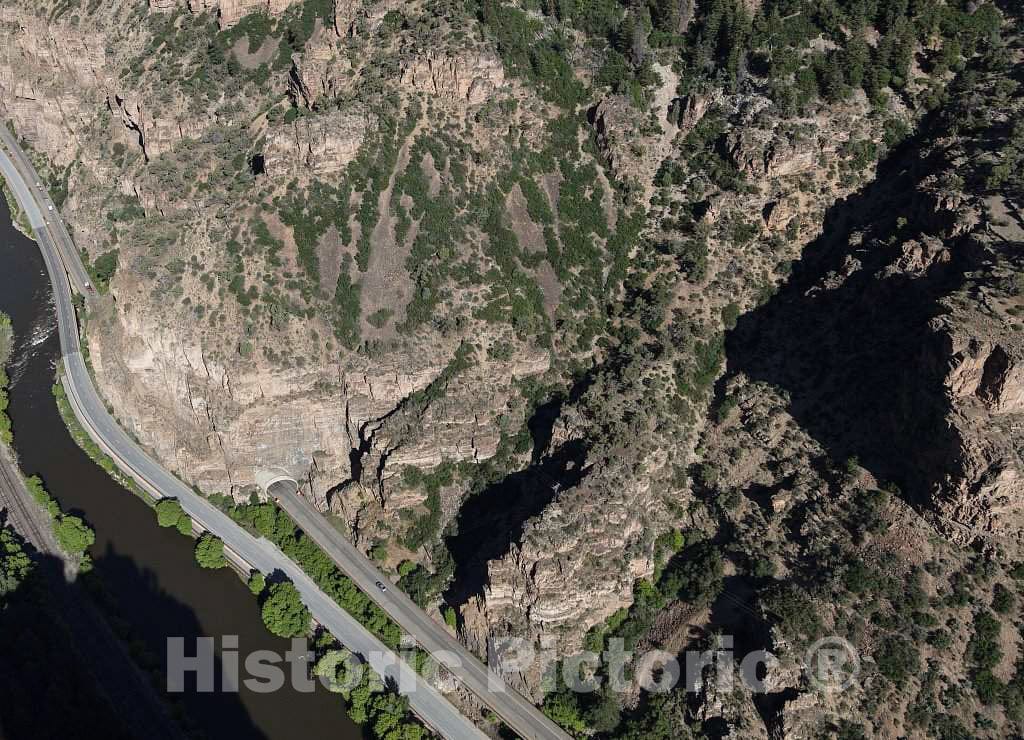 Photo- Aerial View of The Terrain Near The Border Between Eagle and Garfield Counties in Colorado, Heading Toward Glenwood Canyon, which is Cut into The Colorado River Valley 2