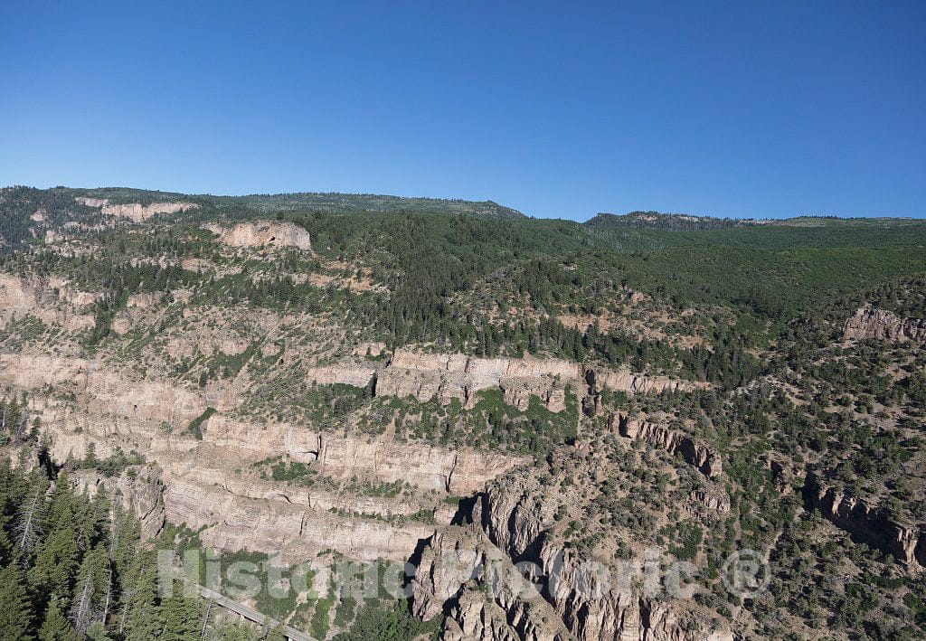 Photo- Aerial View of The Terrain Near The Border Between Eagle and Garfield Counties in Colorado, Heading Toward Glenwood Canyon, which is Cut into The Colorado River Valley 3