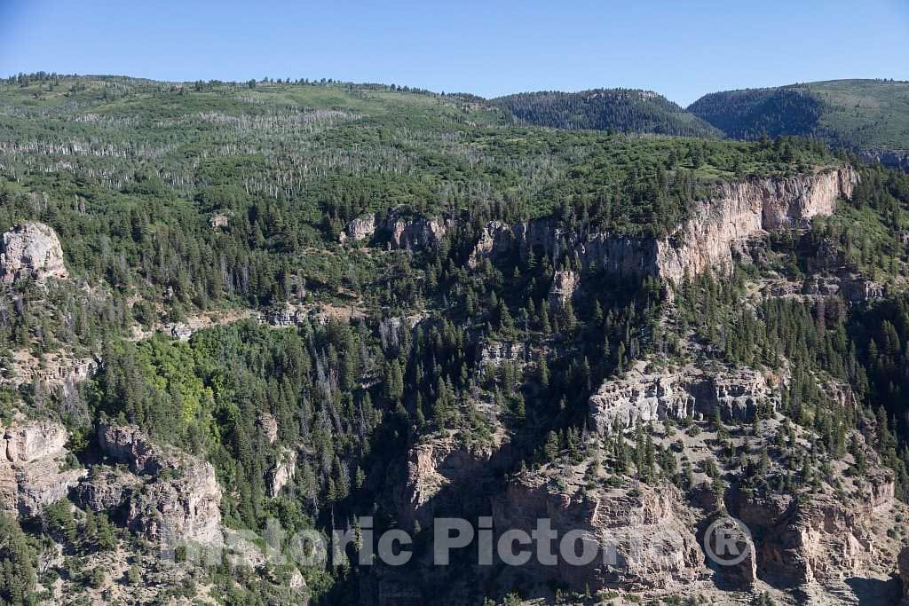 Photo- Aerial View of The Terrain Near The Border Between Eagle and Garfield Counties in Colorado, Heading Toward Glenwood Canyon, which is Cut into The Colorado River Valley 5