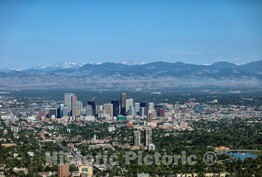 Photo- Aerial view of downtown Denver, Colorado 2 Fine Art Photo Reproduction
