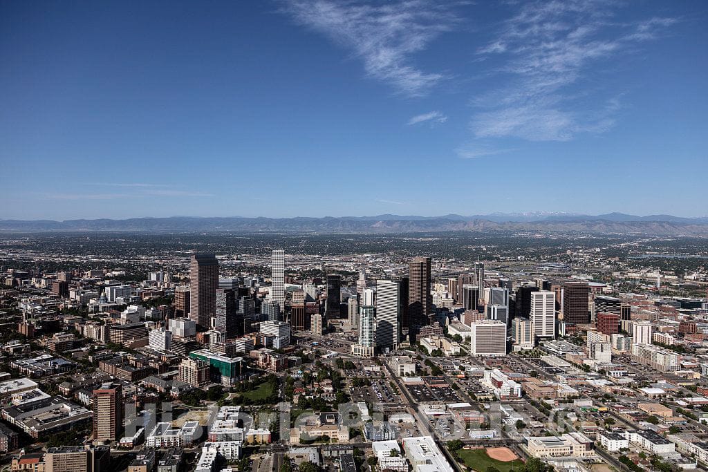Photo- Aerial View of Downtown Denver, Colorado 1 Fine Art Photo Reproduction