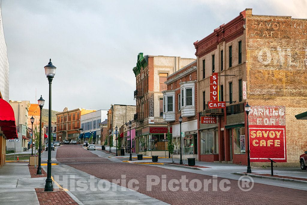 Photo- The Savoy Cafe and Other Commercial Street Buildings in Trinidad, Colorado, on The Purgatoire River on The Northern end of The Raton Pass Leading into New Mexico