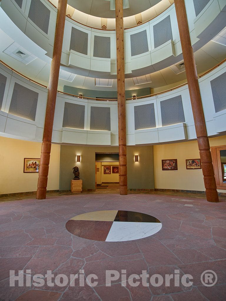 Photo - The foyer of the Nighthorse Campbell Native Health Building at the University of Colorado Anschutz Medical Center Campus in Aurora, Colorado- Fine Art Photo Reporduction