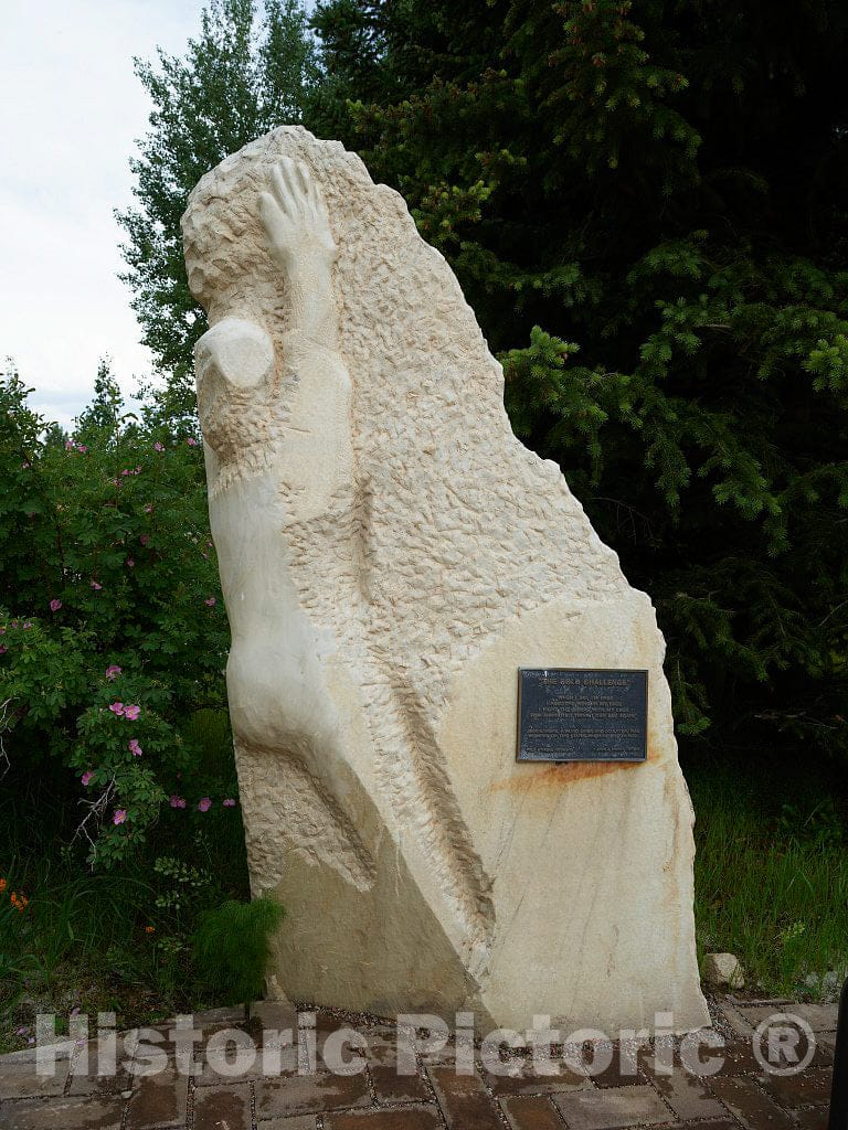 Photo - Blind Sculptor and Skier Jean Eymere's Bold Challenge Sculpture in a Park in The Old Mining Town of Aspen- Fine Art Photo Reporduction
