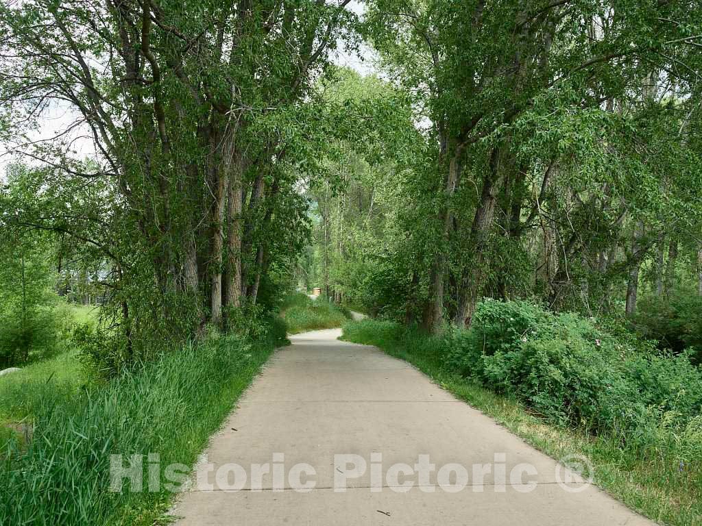 Photo- Hiking and biking trail at the City of Aspen's Jenny Adair Open Space park in the old mining town of Aspen, now a popular arts and skiing destination 1 Fine Art Photo
