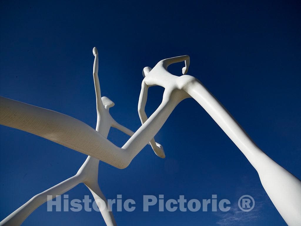 Photo - Jonathan Borofsky's Dancer Sculptures at The Denver Performing Arts's Sculpture Park- Fine Art Photo Reporduction