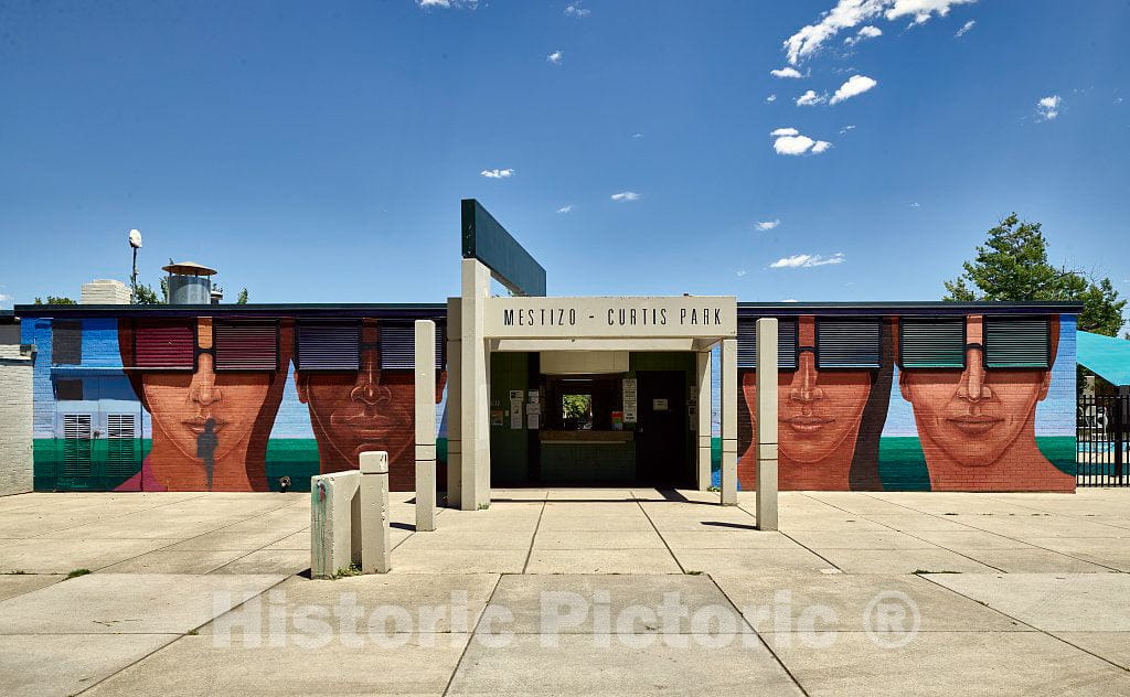 Photo - Patio of Mestizo-Curtis Park, Denver, Colorado's Oldest Park, a Gateway to The City Originally Developed in 1868 as Curtis Park- Fine Art Photo Reporduction