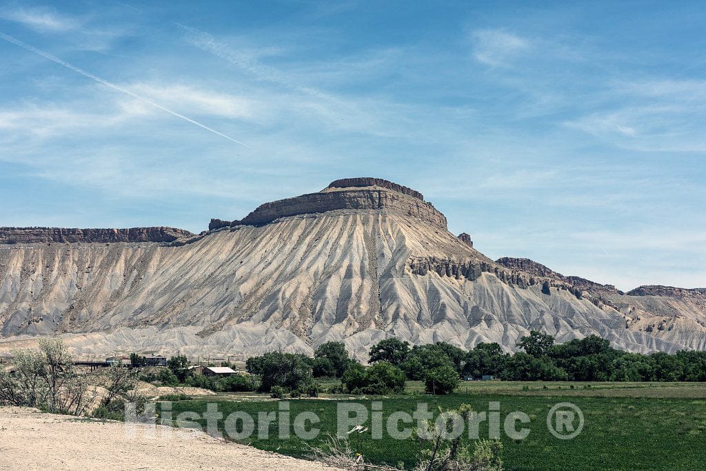 Photo - Orchards Below Mount Garfield in The Agricultural Town of Palisade, in Colorado's Grand Valley Outside Grand Junction- Fine Art Photo Reporduction