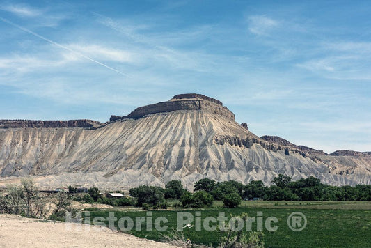 Photo - Orchards Below Mount Garfield in The Agricultural Town of Palisade, in Colorado's Grand Valley Outside Grand Junction- Fine Art Photo Reporduction