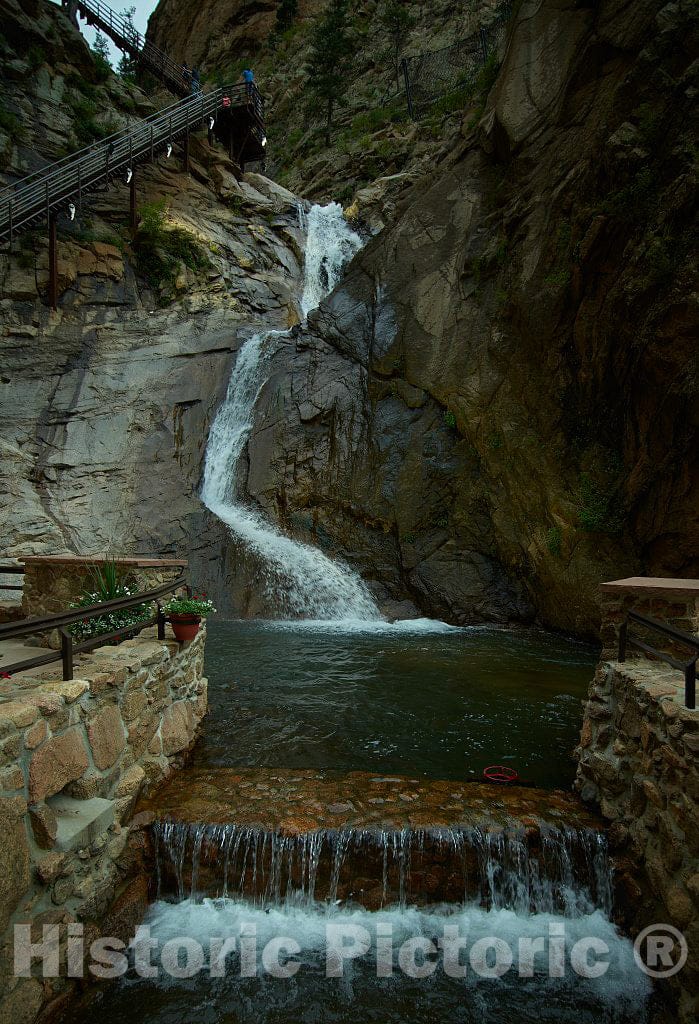 Photo - Steplike ridges Along one of Colorado's Seven Falls, a Series of Seven Cascading Waterfalls in South Cheyenne Canon- Fine Art Photo Reporduction
