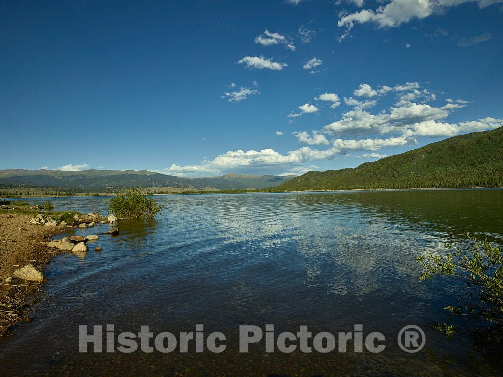Photo - View of Twin Lakes, Really one Large Lake on The Eastern end of Independence Pass and The Top of The Rockies Scenic Byway When viewed from Lake Level