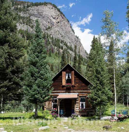Photo- Cabin in Crystal, Colorado, a Virtual Ghost Town in a Valley on The Upper Crystal River in Gunnison County, on a precipitous 2 Fine Art Photo Reproduction
