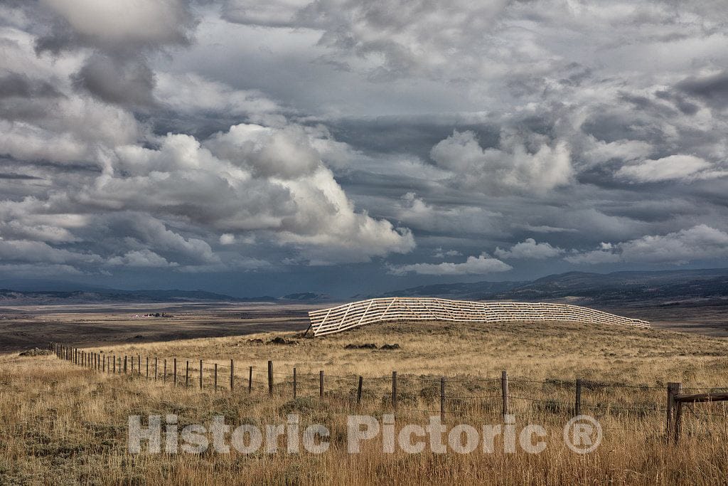 Photo- No Need just Yet for This Snow Fence, Near Encampment in Carbon County, Wyoming. But it Will be a Different Story Soon When The state's Fierce blizzards Blow 2