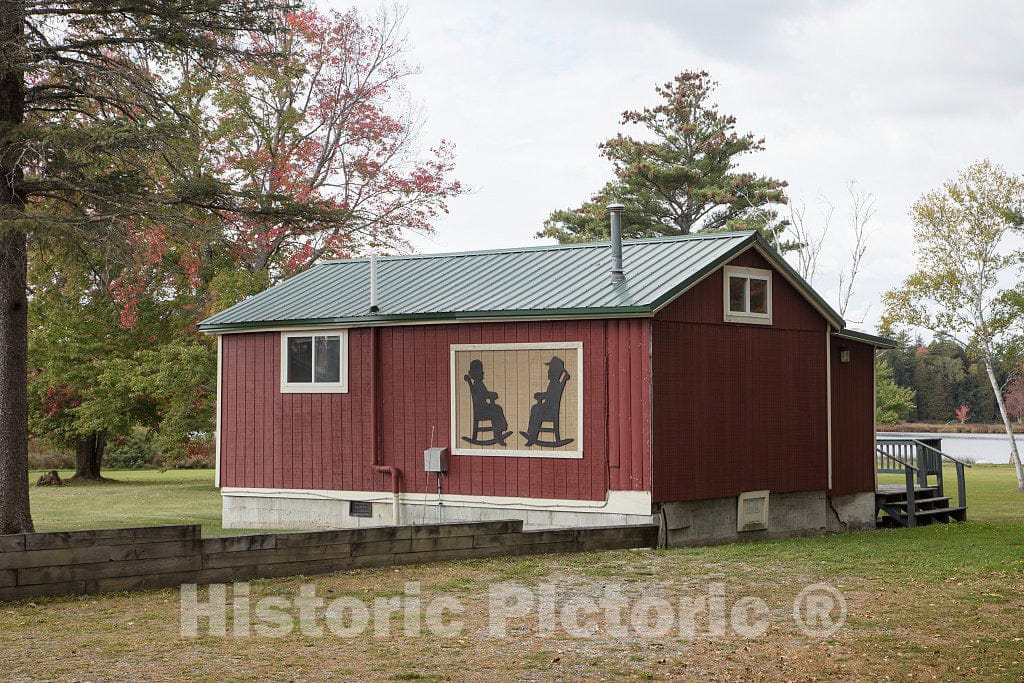 Photo - Each cabin at the Along the Lake Resort, along Sibley Pond near Canaan, Maine- Fine Art Photo Reporduction