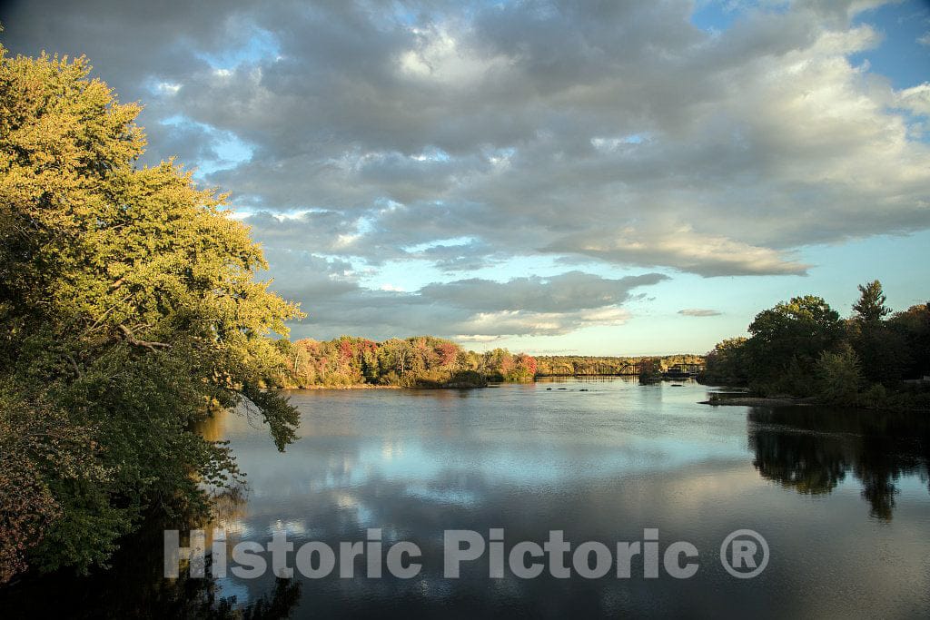 Photo- Fall scene along the Stillwater River in Orono, Maine, home of the University of Maine 2 Fine Art Photo Reproduction