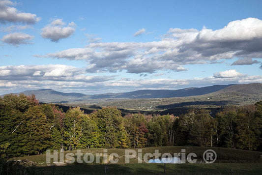 Photo - Valley and Distant Mountain ridges, seen from Stowe, Vermont- Fine Art Photo Reporduction