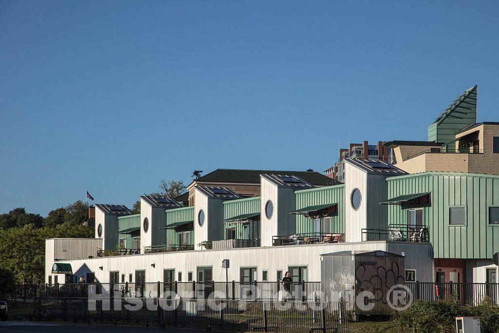 Photo - Apartments Along Lake Champlain in Burlington, Vermont- Fine Art Photo Reporduction