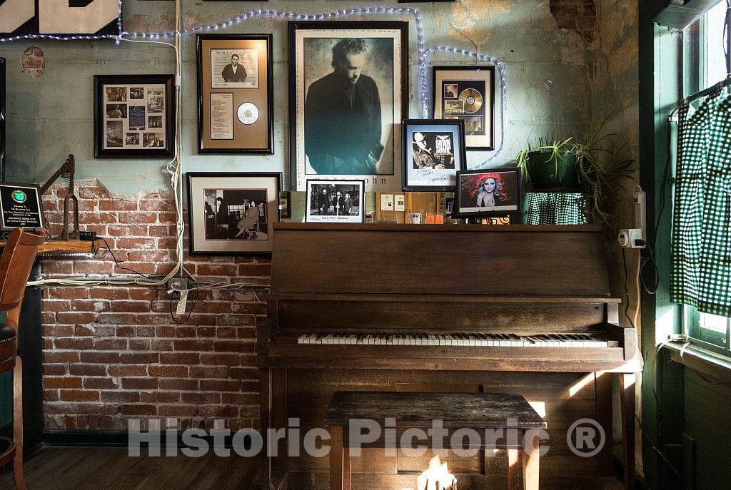 Photo - What Appears to be a Well-Played Piano in a Corner of The Hollywood Cafe in The Settlement of Hollywood, Near Tunica, Mississippi- Fine Art Photo Reporduction