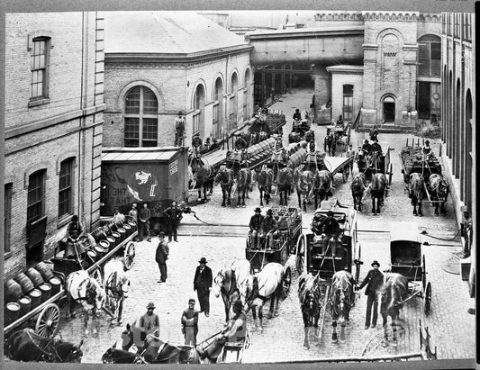 Historic Black & White Photo - Milwaukee, Wisconsin - Delivering Beer, c1910 -
