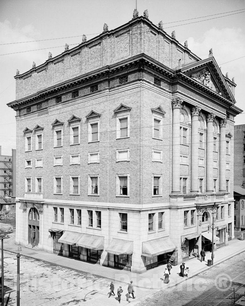 Historic Black & White Photo - Rochester, New York - The Masonic Temple, c1908 -